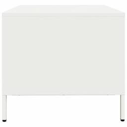 Berkfield Home Coffee Table White 101.5x50x43.5 cm Cold-rolled Steel - thumbnail 6