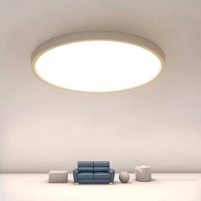 Goeco LED Ceiling Light, 30 cm, 24 W IP54 Bathroom LED Ceiling Light, 4500K in White - image 1