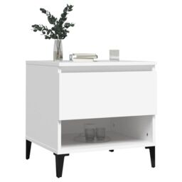 Berkfield Home Side Table White 50x46x50 cm Engineered Wood - Size: 50 x 46 x 50 cm - thumbnail 4