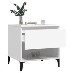 Berkfield Home Side Table White 50x46x50 cm Engineered Wood - Size: 50 x 46 x 50 cm - thumbnail 5