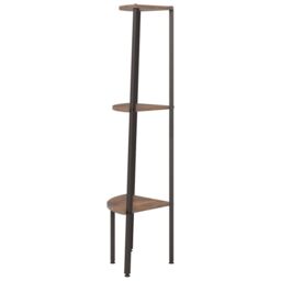 Berkfield Home 3-Tier Corner Shelf Dark Brown & Black 45.5x31.5x120 cm - thumbnail 4