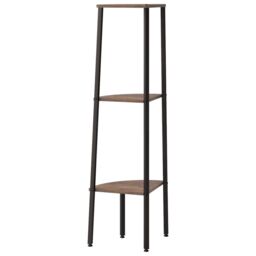 Berkfield Home 3-Tier Corner Shelf Dark Brown & Black 45.5x31.5x120 cm - thumbnail 5