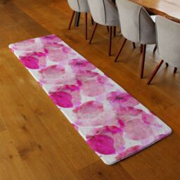 Benjamin Tate Design Andrew Lee Bo Ho In Pink Runner Rug in Natural - Size: 67 cm x 230 cm - thumbnail 2