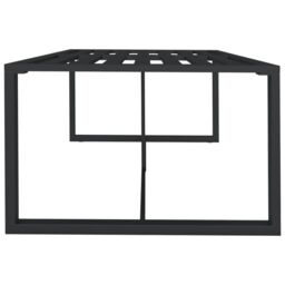 Berkfield Home Outdoor Dining Table Anthracite 120x60x66 cm Aluminium in Black - Size: 120 x 60 x 66 cm - thumbnail 4