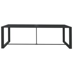 Berkfield Home Outdoor Dining Table Anthracite 120x60x66 cm Aluminium in Black - Size: 120 x 60 x 66 cm - thumbnail 3