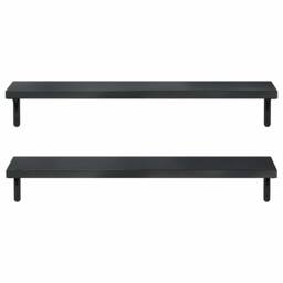 Berkfield Home Wall Shelves 2 pcs 100x23.5 cm Black Stainless Steel - thumbnail 5