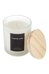 SHEONLY Soy Wax Scented Candle in Frosted Glass Jar, Sweet Mountain Spring in White - thumbnail 3