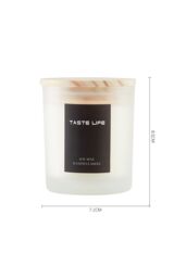 SHEONLY Soy Wax Scented Candle in Frosted Glass Jar, Sweet Mountain Spring in White - thumbnail 6