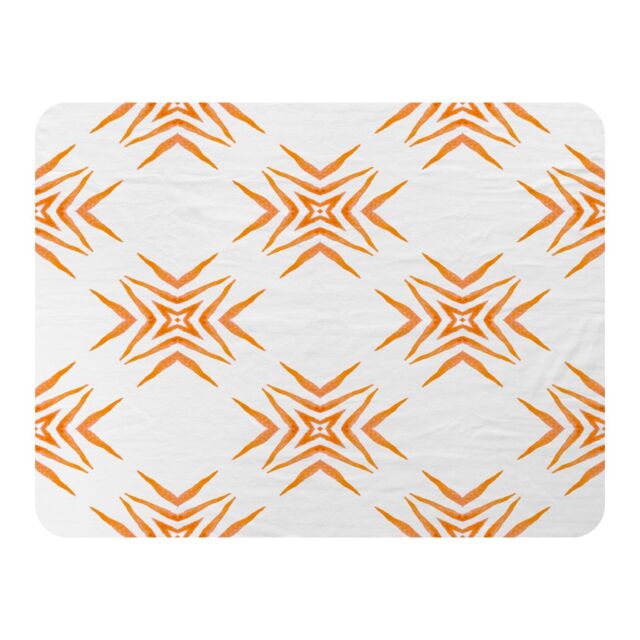Benjamin Tate Design Orange Ravishing Boho Chic Blanket in Natural - Size: 120 cm x 150 cm - image 1