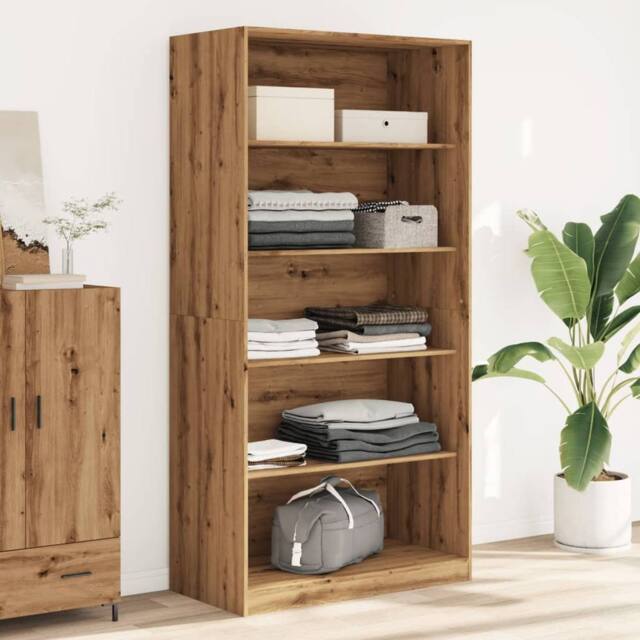Berkfield Home Wardrobe Artisian Oak 100x50x200 cm Engineered Wood in Brown - Size: 100 x 50 x 200 cm - image 1