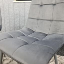 KOSY KOALA Dining Chairs Set of 6 Grey Velvet Kitchen Chairs in Black - thumbnail 9