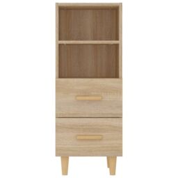 Berkfield Home Sideboard Sonoma Oak 34.5x34x90 cm Engineered Wood in Brown - thumbnail 6