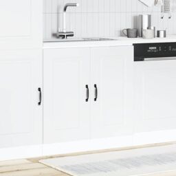 Berkfield Home Sink Base Cabinet Kalmar White 80x46x81.5 cm Engineered Wood - thumbnail 3
