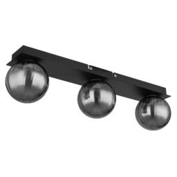 Netlighting Ander Globe Ceiling Light Black IP44 Balls Smoke Glass Shade 3x G9 - thumbnail 2