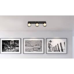 Netlighting Ander Globe Ceiling Light Black IP44 Balls Smoke Glass Shade 3x G9 - thumbnail 5