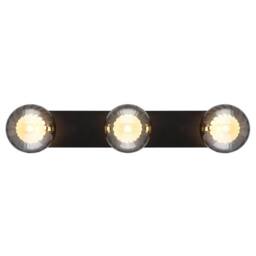 Netlighting Ander Globe Ceiling Light Black IP44 Balls Smoke Glass Shade 3x G9 - thumbnail 3