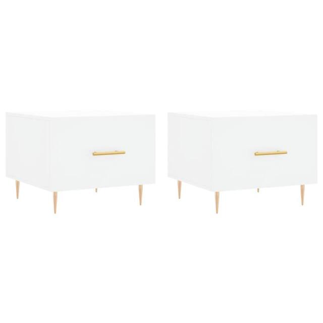 Berkfield Home Coffee Tables 2 pcs White 50x50x40 cm Engineered Wood - Size: 50 x 50 x 40 cm - image 1