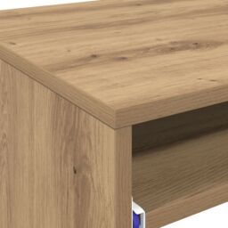Berkfield Home Computer Desk Artisan Oak Engineered Wood Standard Simple in Brown - thumbnail 8