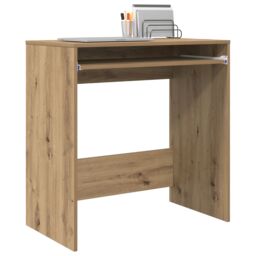Berkfield Home Computer Desk Artisan Oak Engineered Wood Standard Simple in Brown - thumbnail 3
