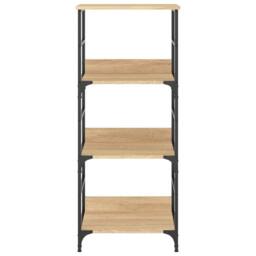 Berkfield Home Bookshelf Sonoma Oak 50x33x117.5 cm Engineered Wood in Light Brown - thumbnail 4
