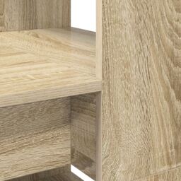 Berkfield Home Desk with Storage Sonoma Oak 113x54x120 cm Engineered Wood in Beige - Size: 113 x 54 x 120 cm - thumbnail 7