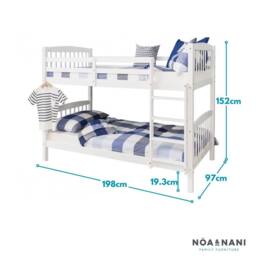 Nöa and Nani Brighton Bunk Bed with 2 Single Beds in White - thumbnail 5