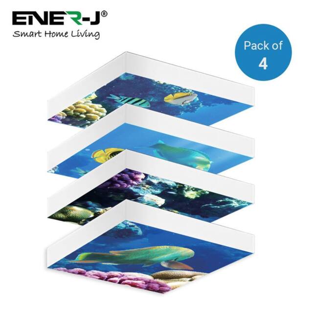 ENER-J Marine LED 2D version 60x60cms 40W with 4 x Foldable Screwless in White - Size: 60x60 cm - image 1