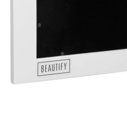 Beautify Full Length Free Standing LED Storage Mirror Armoire in White - thumbnail 5