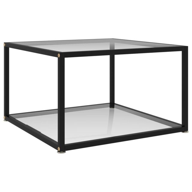 Berkfield Home Coffee Table Transparent 60x60x35 cm Tempered Glass in Clear - Size: 60 x 60 x 35 cm - image 1