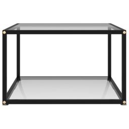 Berkfield Home Coffee Table Transparent 60x60x35 cm Tempered Glass in Clear - Size: 60 x 60 x 35 cm - thumbnail 2