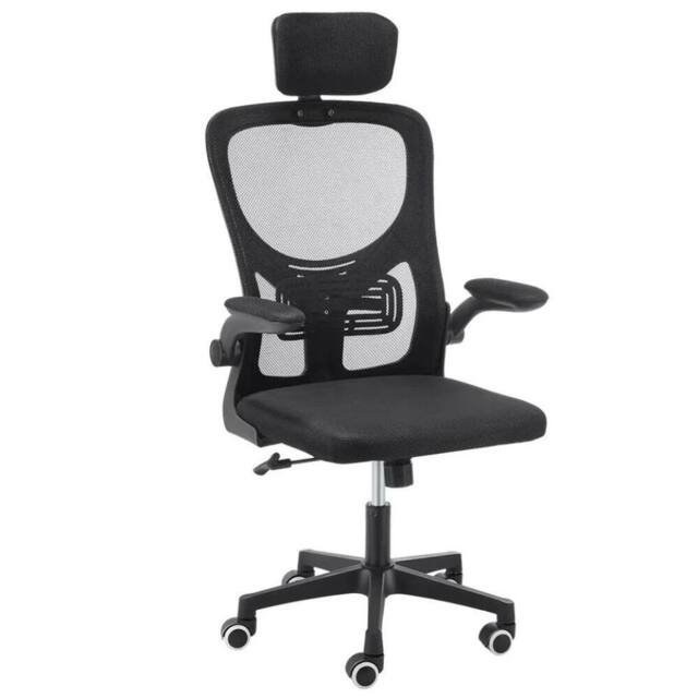 FLAVORA Black Style 2 Ergonomic Mesh Swivel Height Adjustable Office Chair - Size: 0.6m2 - image 1