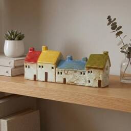 Garden Greatness Colourful Light Up Ceramic Houses - Size: 1 Pack - thumbnail 2