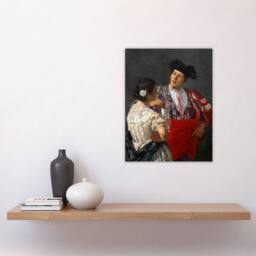 "Artery8 Offering The Panel To A Bullfighter Cassatt Wall Art Print Poster in Grey - Size: W12"" x H16""" - thumbnail 4