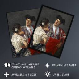 "Artery8 Offering The Panel To A Bullfighter Cassatt Wall Art Print Poster in Grey - Size: W12"" x H16""" - thumbnail 2