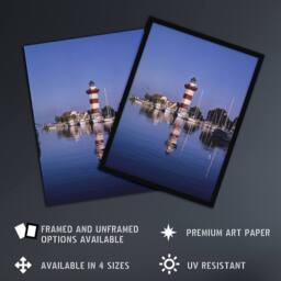 "Artery8 Harbourtown Lighthouse South Carolina Margolies Wall Art Poster Print in Blue - Size: W18"" x H24""" - thumbnail 2