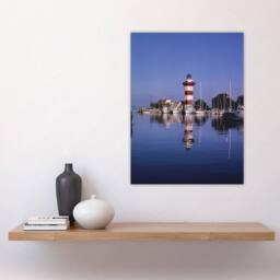 "Artery8 Harbourtown Lighthouse South Carolina Margolies Wall Art Poster Print in Blue - Size: W18"" x H24""" - thumbnail 4
