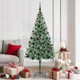Berkfield Home Artificial Christmas Tree with Stand Green 180 cm PVC & Steel