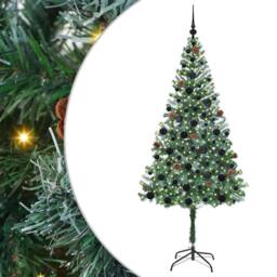 Berkfield Home Artificial Christmas Tree with Stand Green 180 cm PVC & Steel - thumbnail 2