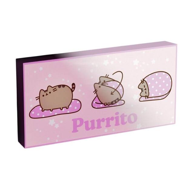 Pusheen Purrito Letterbox Light Up Canvas in Pale Pink - image 1