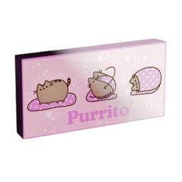 Pusheen Purrito Letterbox Light Up Canvas in Pale Pink