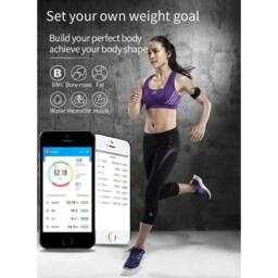 Kelvenix Smart Body Fat Scale USB Rechargeable Black - thumbnail 3