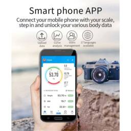 Kelvenix Smart Body Fat Scale USB Rechargeable Black - thumbnail 5