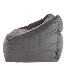 icon Cecilia Bean Bag Sofa Midnight Blue Giant Velvet Bean Bag Chair in Charcoal - thumbnail 4