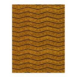 Artery8 Furuya Korin Framed Wall Art Print Zigzag Geometric Textile Pattern in Brown - Size: A4 - thumbnail 3