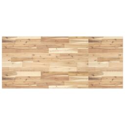 Berkfield Home Bathroom Vanity Top Untreated 140x60x2 cm Solid Wood Acacia in Brown - Size: 140 x 60 x 2 cm - thumbnail 1