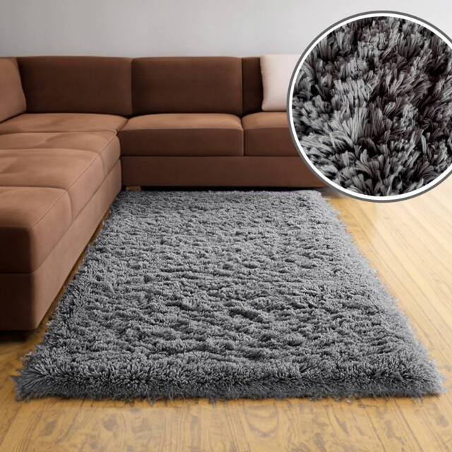 Allure Bath Fashions Shaggy Accent Rug Non-Slip - Grey - Size: Large - image 1