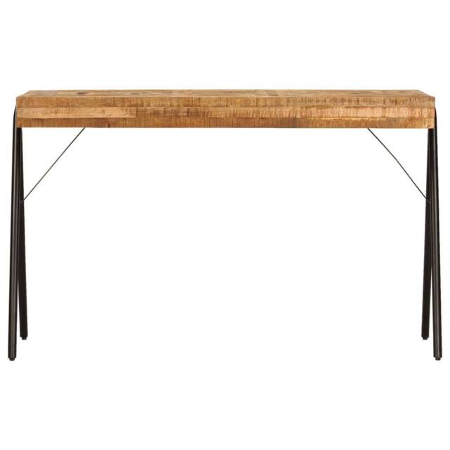 Berkfield Home Writing Table Solid Mango Wood 118x50x75 cm in Brown - Size: 118 x 50 x 75 cm - image 1