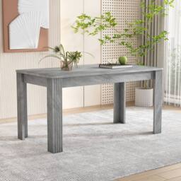 ModernLuxe MDF rectangular dining table with modern style & simple design in Grey - thumbnail 1