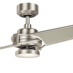 Netlighting Kichler Xety 2 Blade 142cm Ceiling Fan LED Light Nickel Remote Control in Silver - thumbnail 2