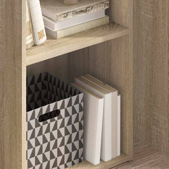 Berkfield Home Classic 2-Tier Book Cabinet Sonoma Oak 40x30x76.5 cm Engineered Wood in Brown - image 1